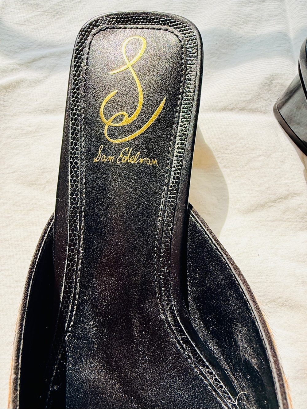 Sam Edelman Leopard-Print Mule with Gold Bit - Picture 4 of 7